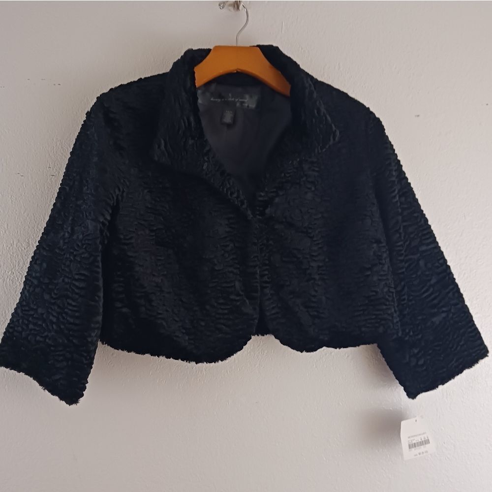 Apostrophe black cropped jacket size 8-10
